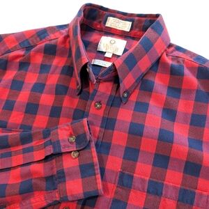 Viyella Men's Wool-blend Warm Plaid Button-down Shirt Made in Canada ~ Size XL